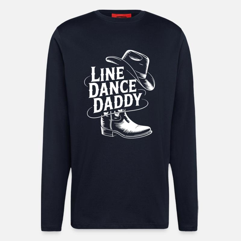 Line Dance Daddy Cowboystil - Langarmshirt - made by SPREAD - DARK NAVY