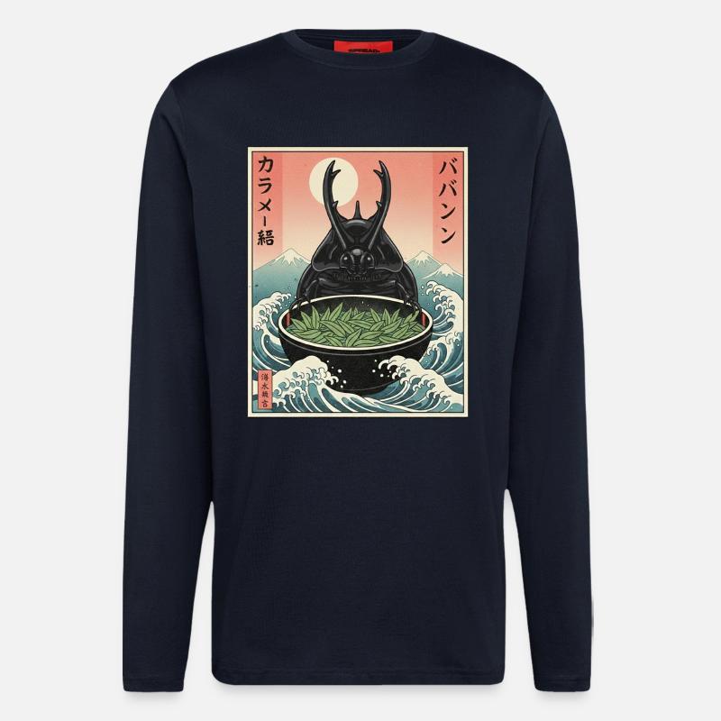 Kawaii Mistkäfer - Langarmshirt - made by SPREAD - DARK NAVY