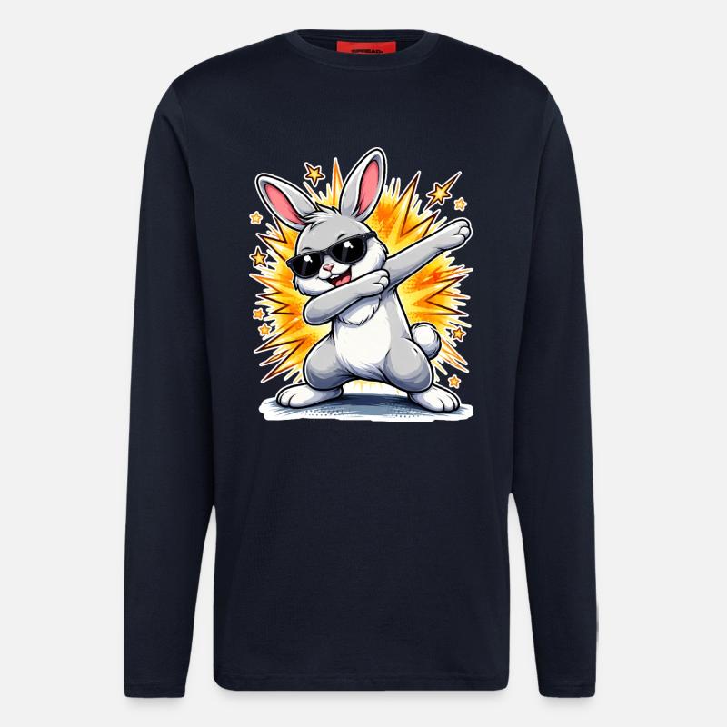 Dabbing Hase - Langarmshirt - made by SPREAD  - DARK NAVY