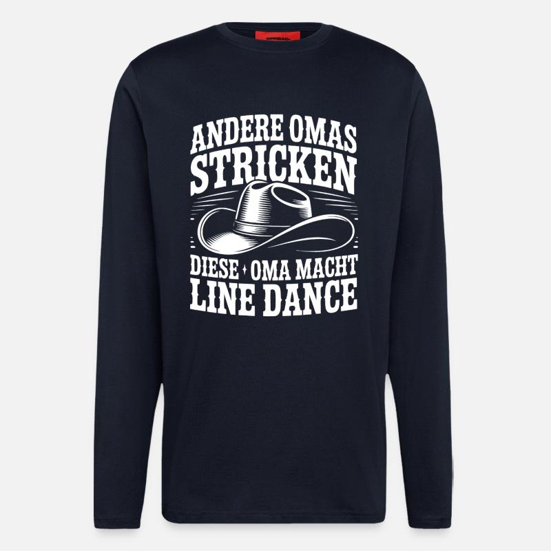 Line Dance Oma - Langarmshirt - made by SPREAD  - DARK NAVY