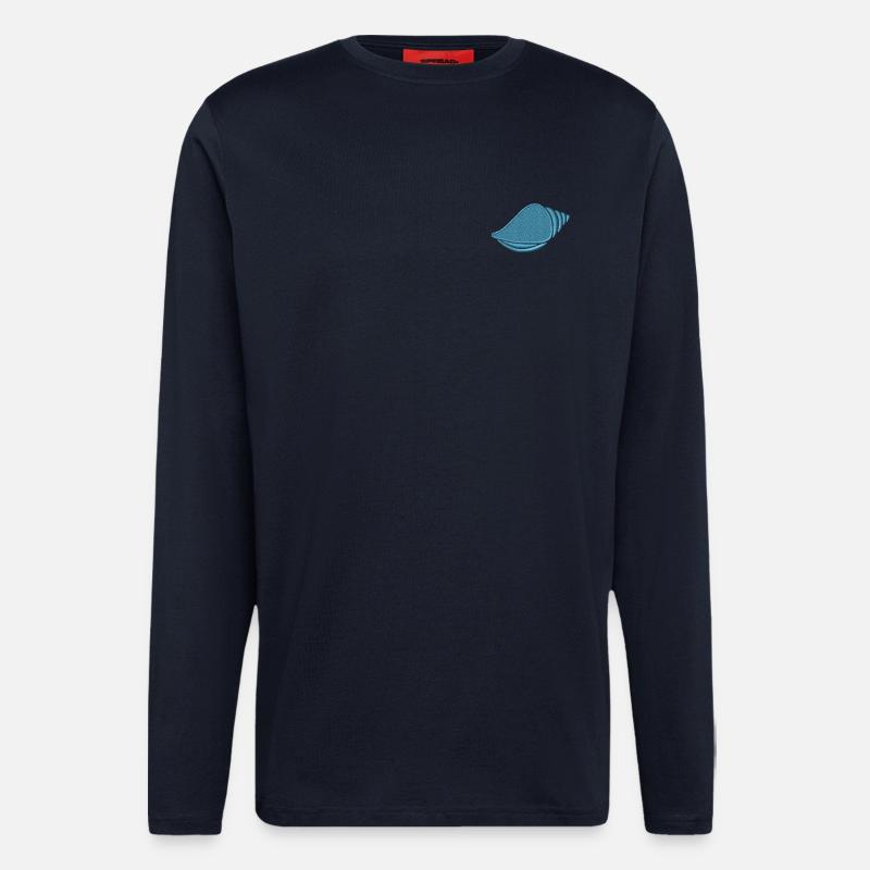Shell embroidered - Longsleeve - made by SPREAD  - DARK NAVY