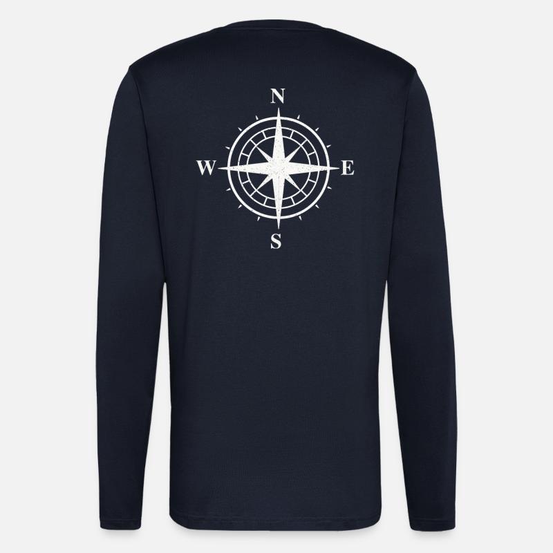 Kompass - Langarmshirt - made by SPREAD  - DARK NAVY