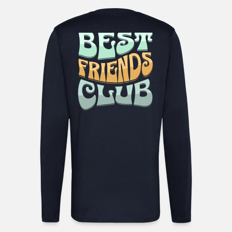 Bester Freundschaftsclub Design - Langarmshirt - made by SPREAD  - DARK NAVY