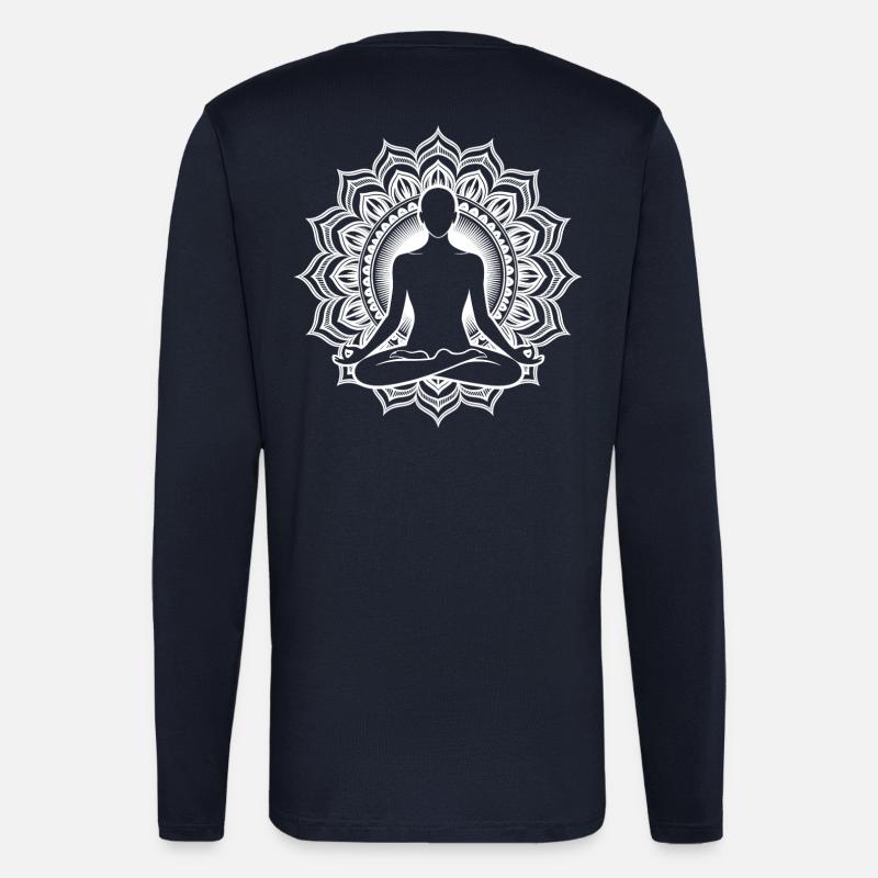 Meditation Chakra - Langarmshirt - made by SPREAD - DARK NAVY