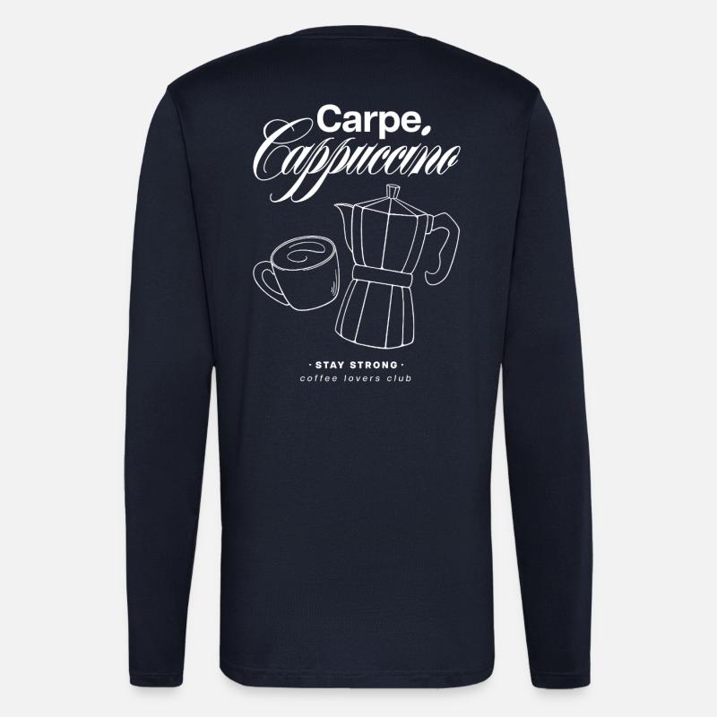 Carpe Cappuccino Design - Langarmshirt - made by SPREAD  - DARK NAVY