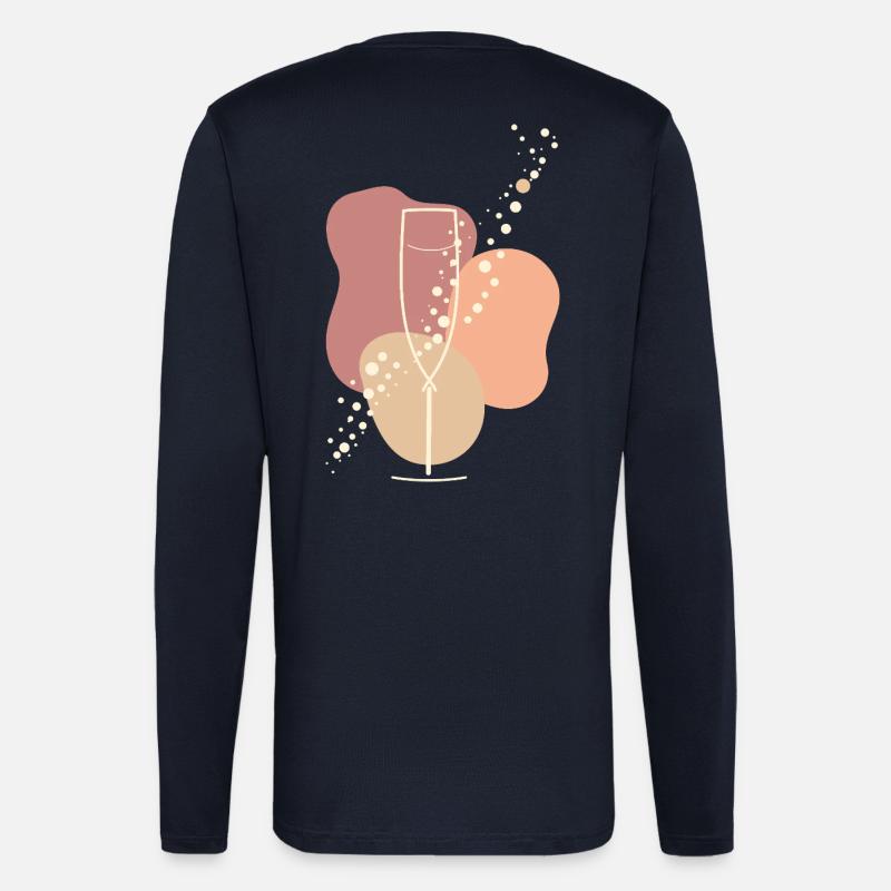 Sparkling wine lover Sparkling Aura - Longsleeve - made by SPREAD  - DARK NAVY