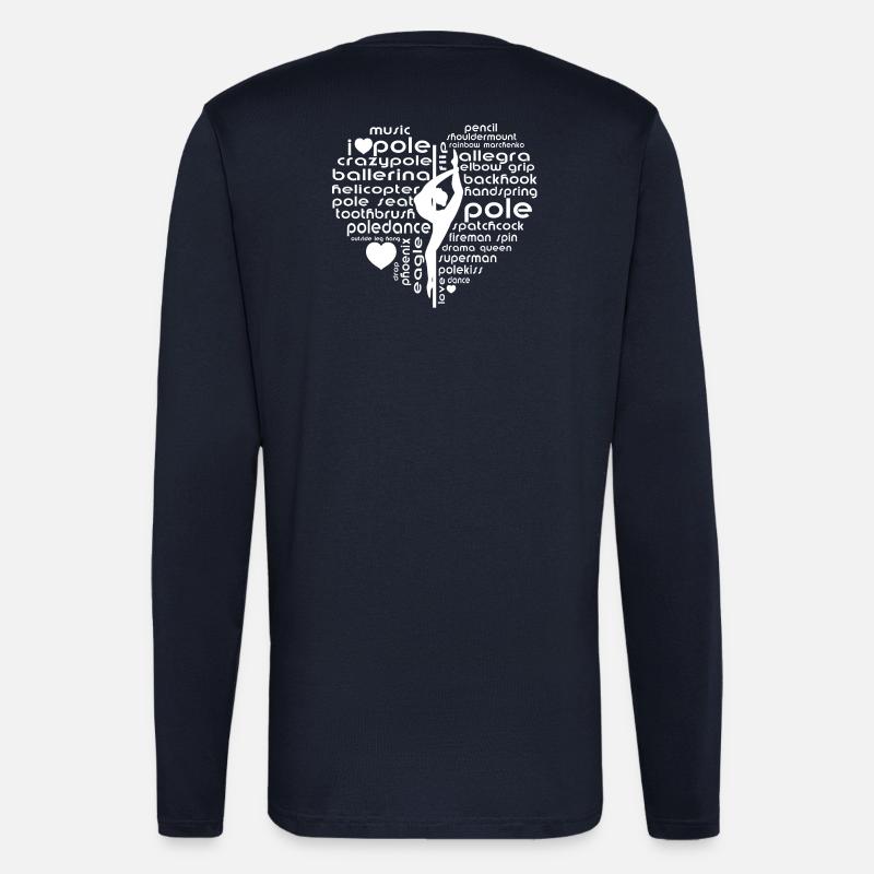 Pole Dance Herz Silhouette Wortdesign - Langarmshirt - made by SPREAD  - DARK NAVY
