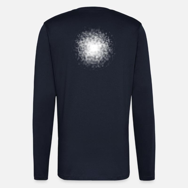 dotted round background white - Longsleeve - made by SPREAD  - DARK NAVY