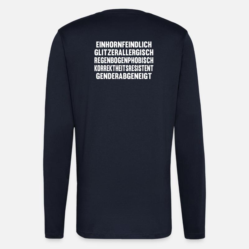 Einhornfeindlich - Langarmshirt - made by SPREAD  - DARK NAVY
