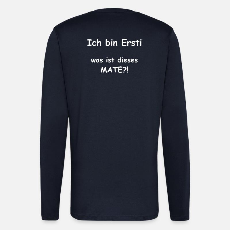 Erstisperuch "was Mate" Student Geschenk Studenten - Langarmshirt - made by SPREAD  - DARK NAVY