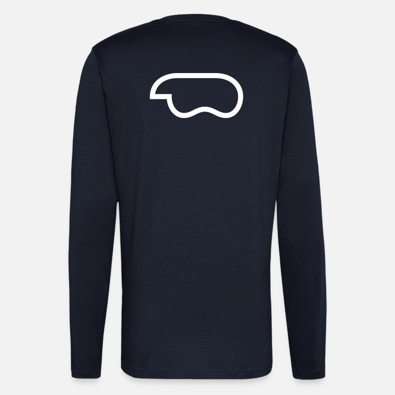 Controller-Outline-White - Longsleeve - made by SPREAD  - DARK NAVY