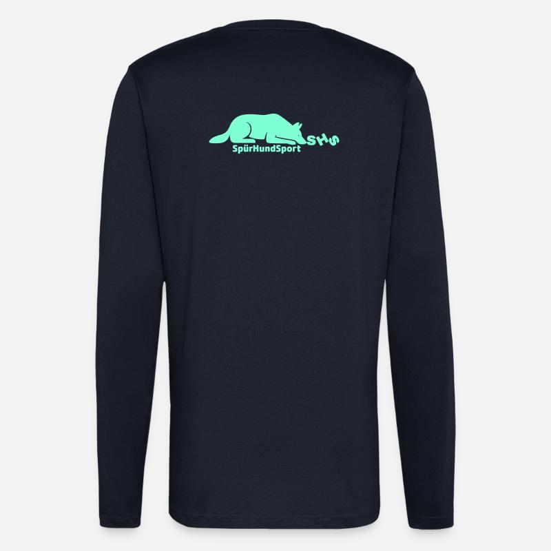 SHS logo aquamarine - Longsleeve - made by SPREAD  - DARK NAVY