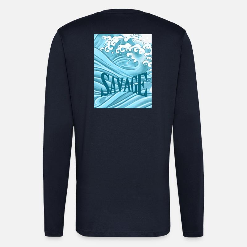 Savage water - Langarmshirt - made by SPREAD  - DARK NAVY