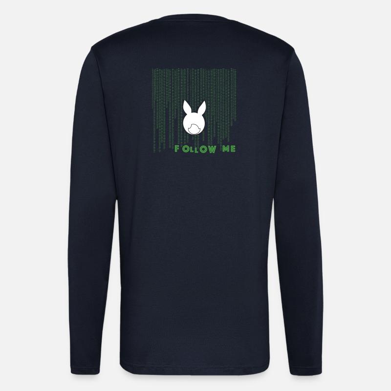 white rabbit - Longsleeve - made by SPREAD  - DARK NAVY