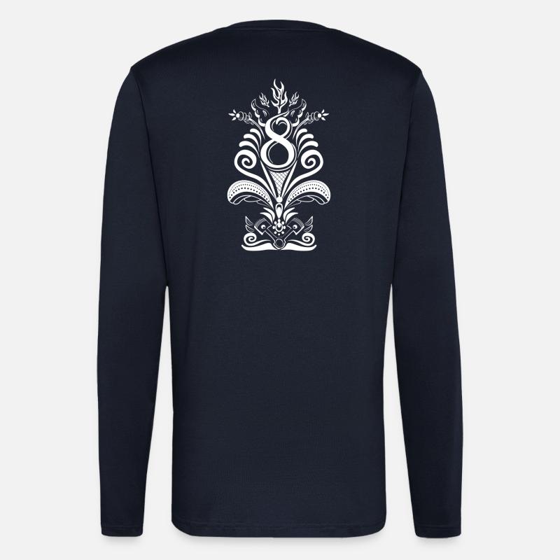 Kurbits V8 No:2 - weiß - Langarmshirt - made by SPREAD  - DARK NAVY