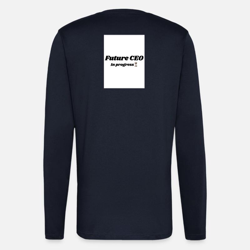 Zukunftsorientierter CEO Impfstoff Design - Langarmshirt - made by SPREAD  - DARK NAVY