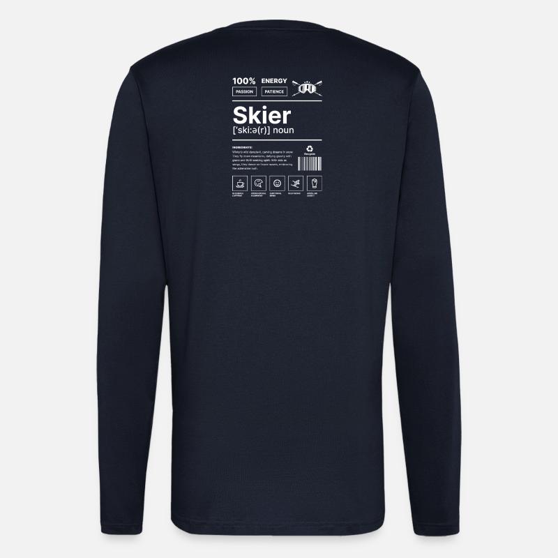 Skifahrer-Lebensstil - Langarmshirt - made by SPREAD  - DARK NAVY