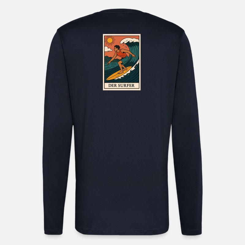 The Surfer Mural with Sunlight - Longsleeve - made by SPREAD - DARK NAVY