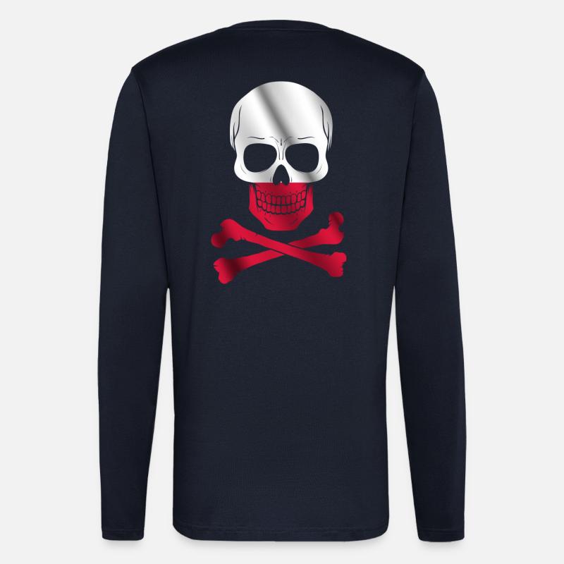 Polen Flagge - Langarmshirt - made by SPREAD  - DARK NAVY