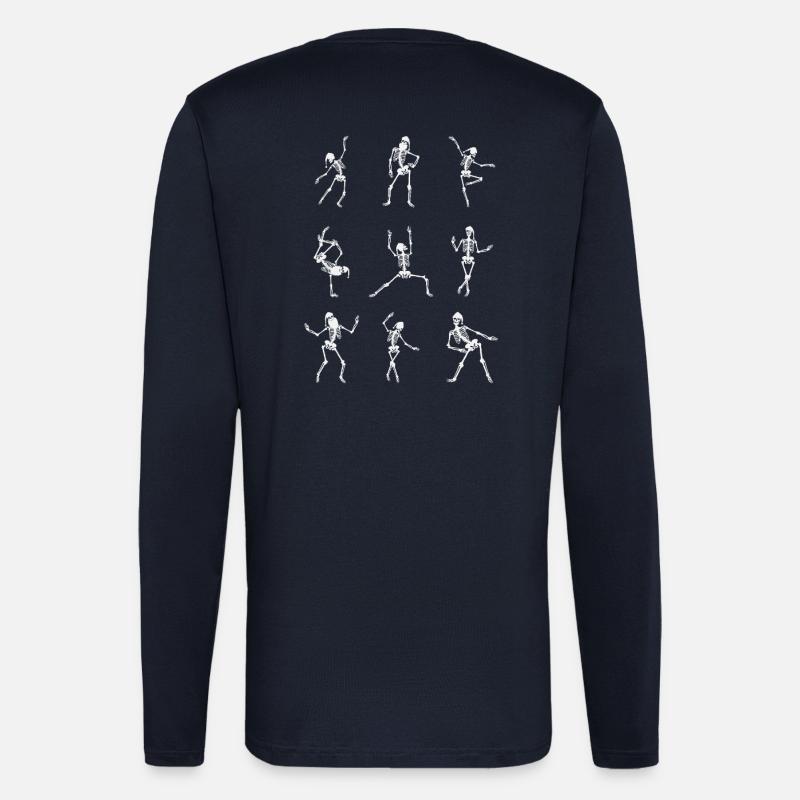 Silhouettes de danse dynamiques - Manches longues bio décontracté fabriqué en UE - DARK NAVY