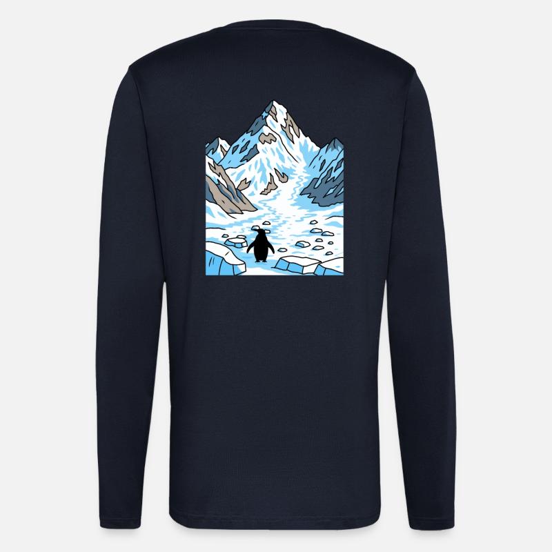 Gletscherpfad Pinguin - Langarmshirt - made by SPREAD  - DARK NAVY