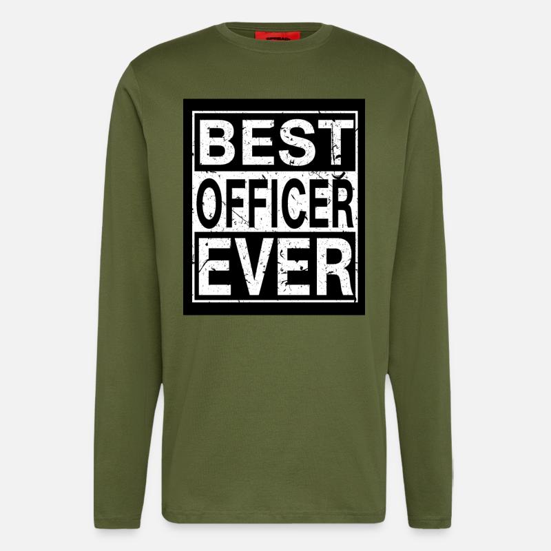 Policeman Best Policeman - Longsleeve - made by SPREAD  - MOSS GREEN
