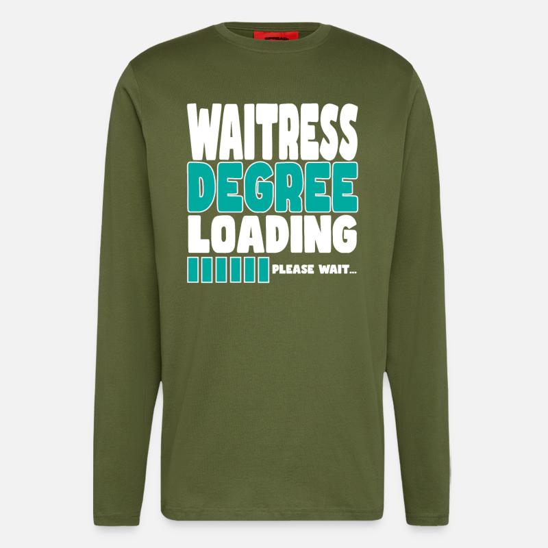 Waitress invites training - Longsleeve - made by SPREAD  - MOSS GREEN