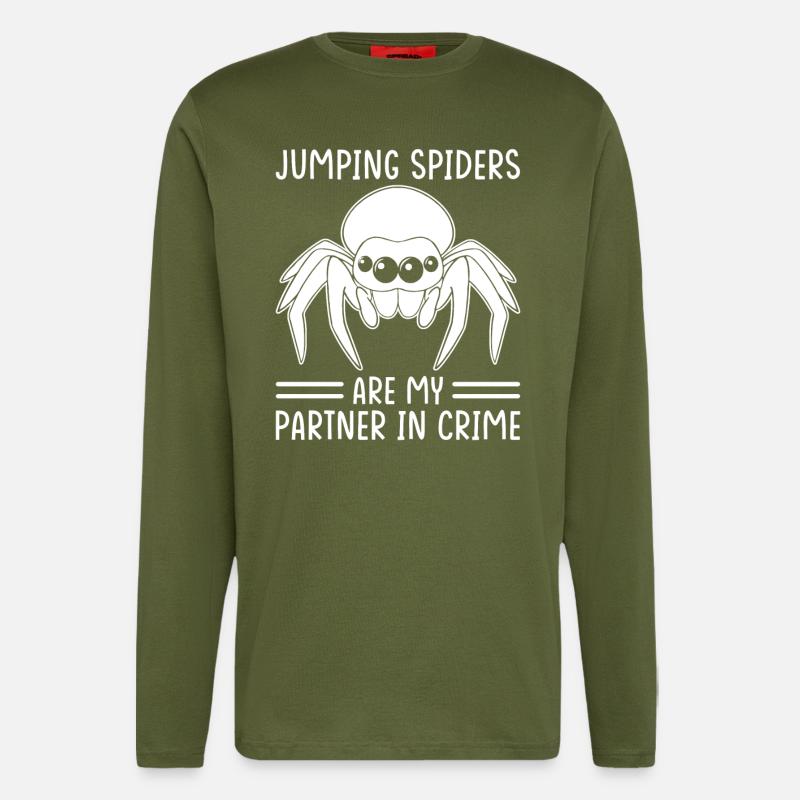 Jumping Spider Saying - Longsleeve - made by SPREAD  - MOSS GREEN