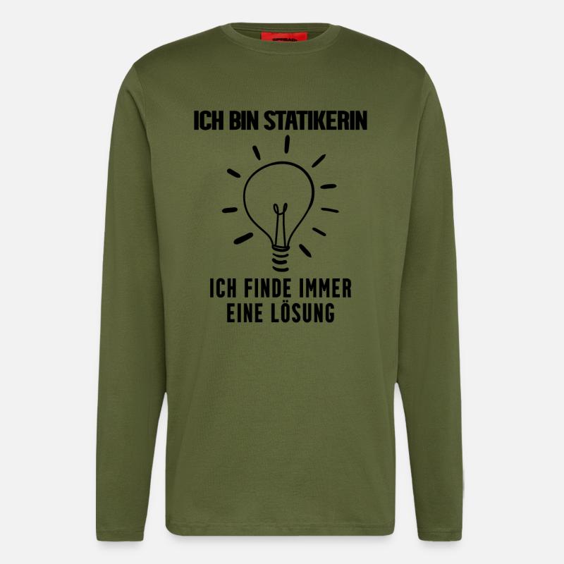 Statikerin Beruf Ausbildung - Langarmshirt - made by SPREAD  - MOSS GREEN