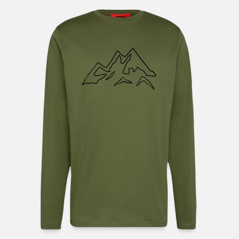 Berge - Langarmshirt - made by SPREAD  - MOSS GREEN