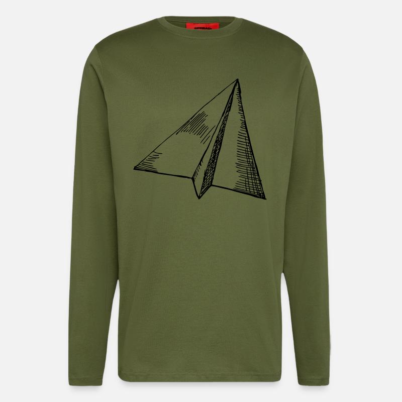 Paper planes - flying - Longsleeve - made by SPREAD  - MOSS GREEN