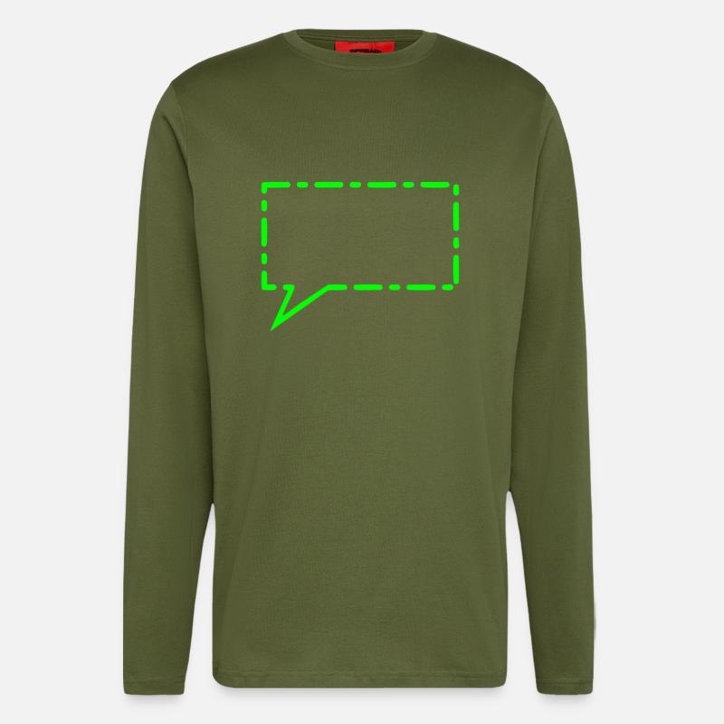 Sprechblase in Grün - Langarmshirt - made by SPREAD - MOSS GREEN
