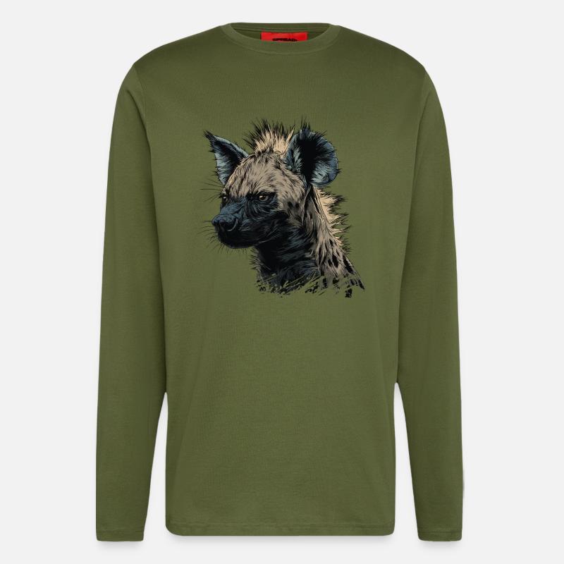 Punkrock Hyäne - Langarmshirt - made by SPREAD  - MOSS GREEN