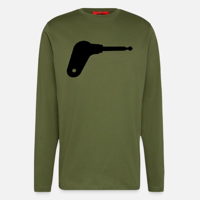 Oldtimer tractor ignition key - Longsleeve - made by SPREAD  - MOSS GREEN