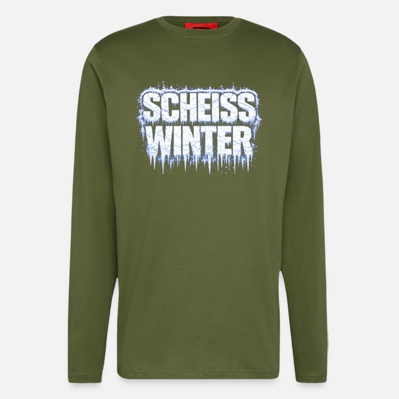 Scheiß_Winter - Langarmshirt - made by SPREAD  - MOSS GREEN