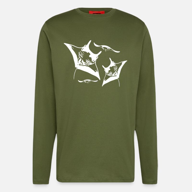 Manta Schwarm - Manches longues bio décontracté fabriqué en UE - MOSS GREEN
