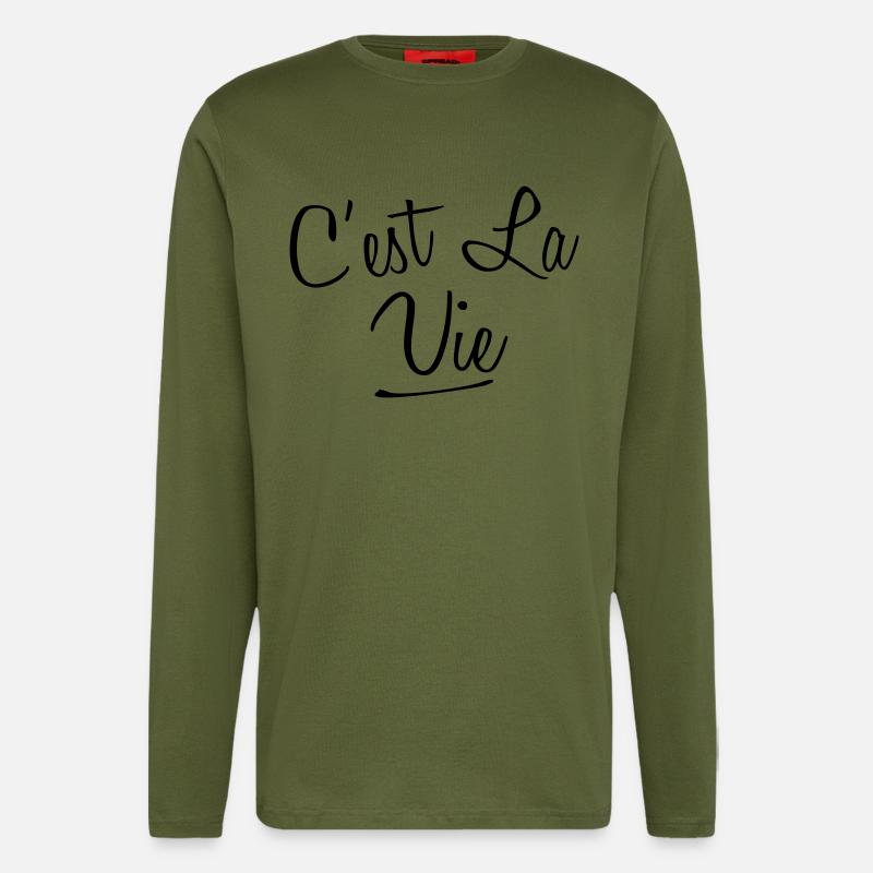Cest La Vie - Langarmshirt - made by SPREAD  - MOSS GREEN