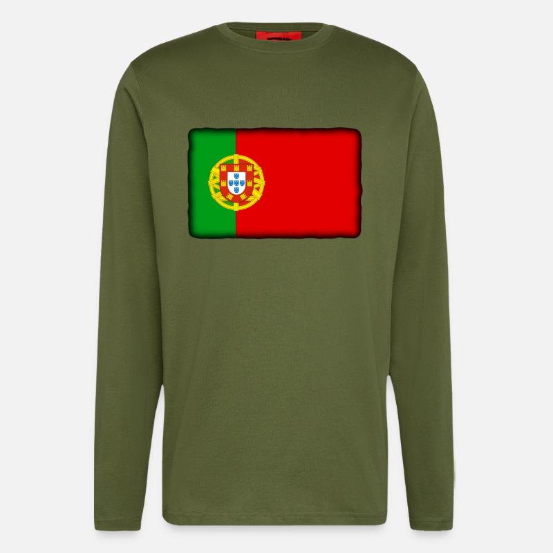 drapeau portugais - Longsleeve - made by SPREAD  - MOSS GREEN