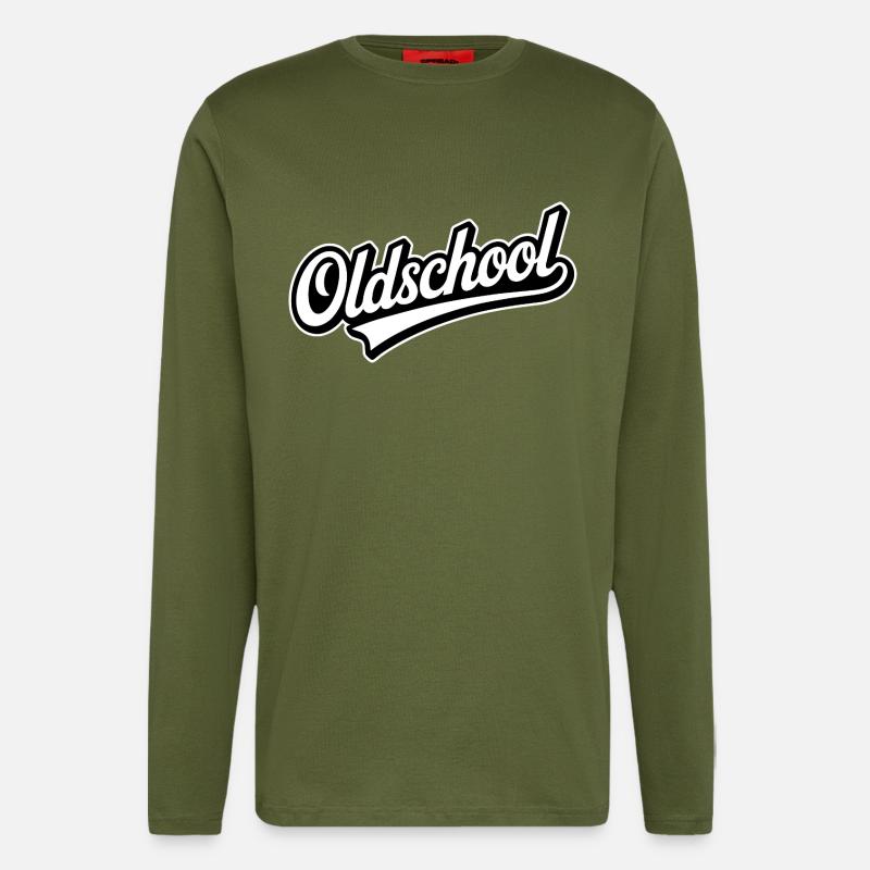 Oldschool - Cooles Logo - Langarmshirt - made by SPREAD  - MOSS GREEN