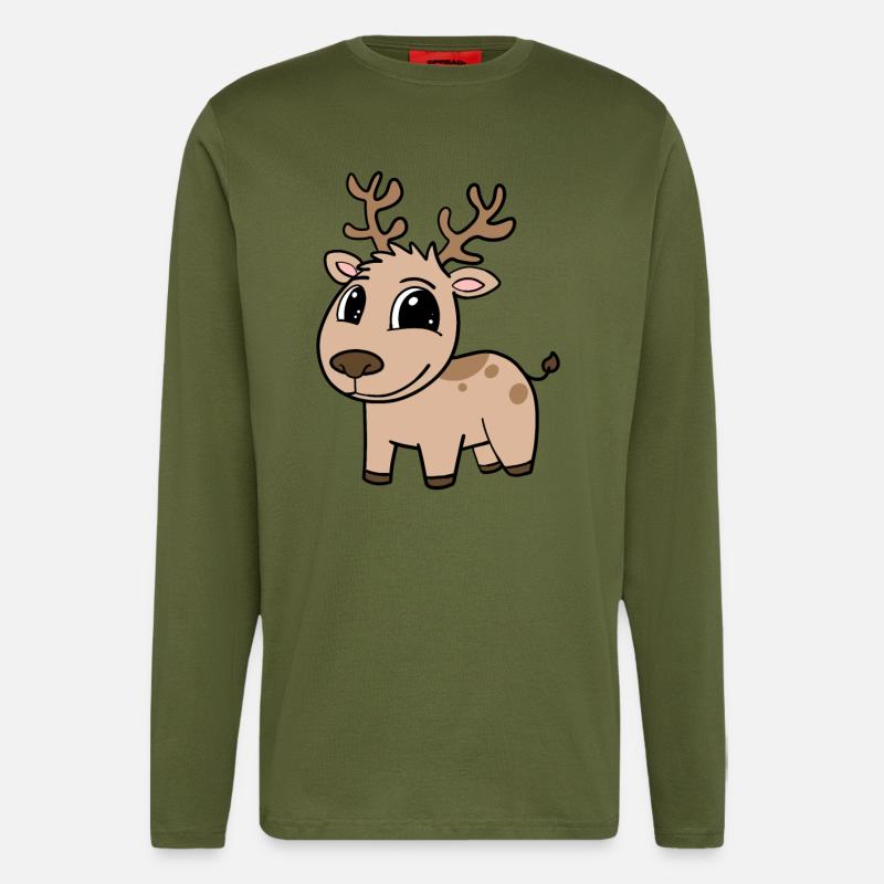 Roe deer - Longsleeve - made by SPREAD  - MOSS GREEN
