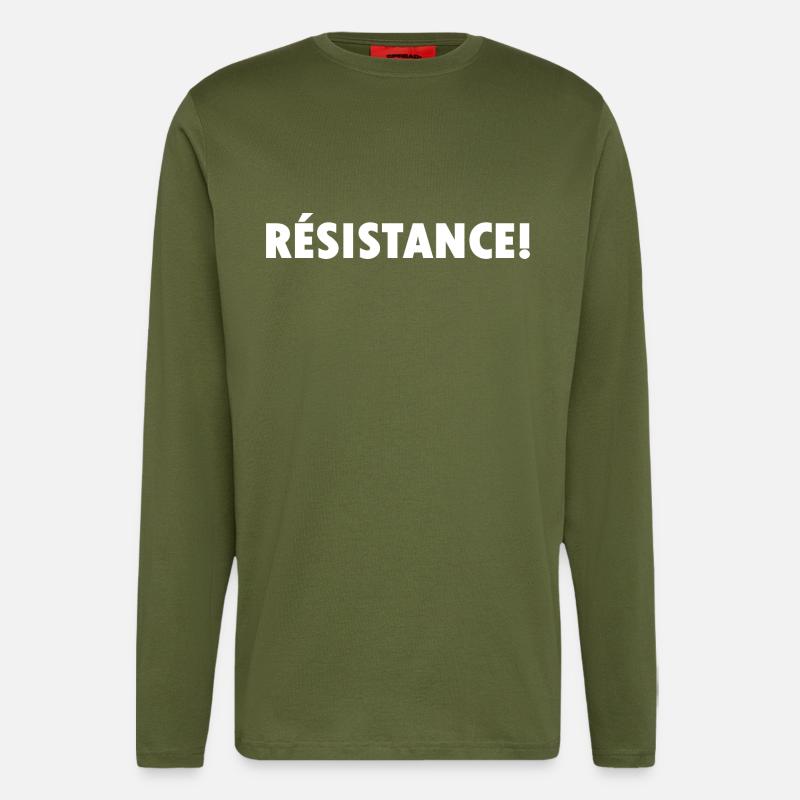 Résistance - Manches longues bio décontracté fabriqué en UE - MOSS GREEN