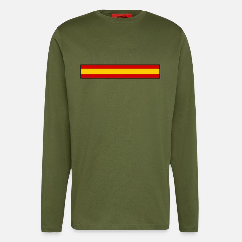 Spanien Flagge - Langarmshirt - made by SPREAD  - MOSS GREEN