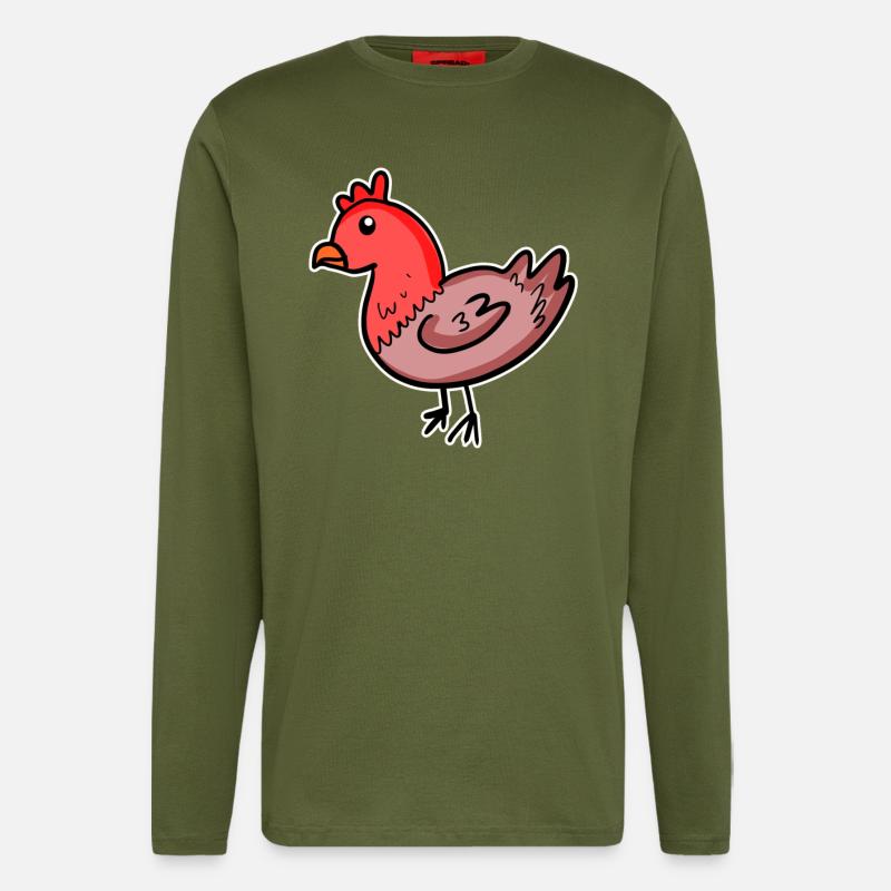 Chicken Comic - Longsleeve - made by SPREAD  - MOSS GREEN