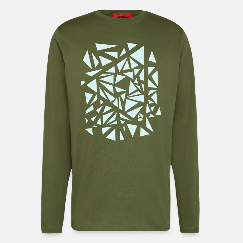 AD Triangle Explosion - Manches longues bio décontracté fabriqué en UE - MOSS GREEN