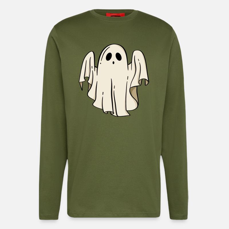 Geist Halloween - Langarmshirt - made by SPREAD  - MOSS GREEN