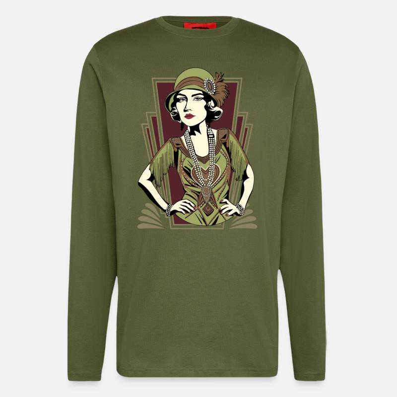 Flappers Mädchen VIVIAN - Langarmshirt - made by SPREAD  - MOSS GREEN