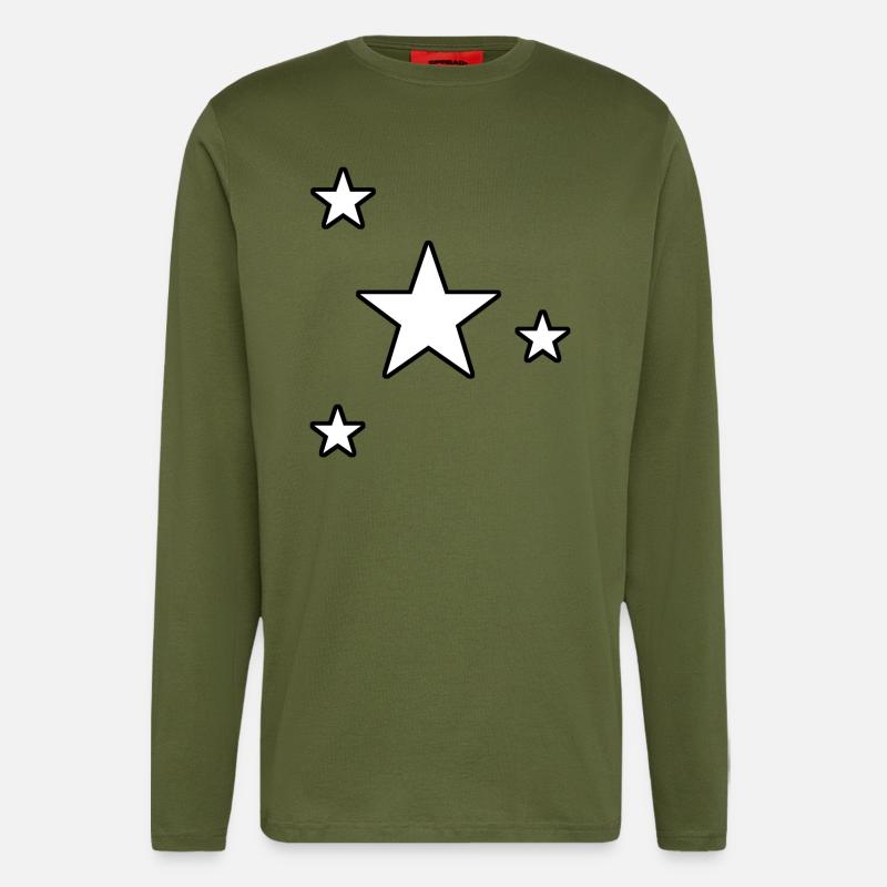 Sterne Gestirn Sternchen Geschenk Sternenhimmel - Langarmshirt - made by SPREAD  - MOSS GREEN
