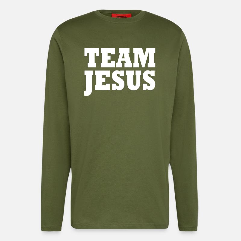 Team jesus - Langarmshirt - made by SPREAD  - MOSS GREEN