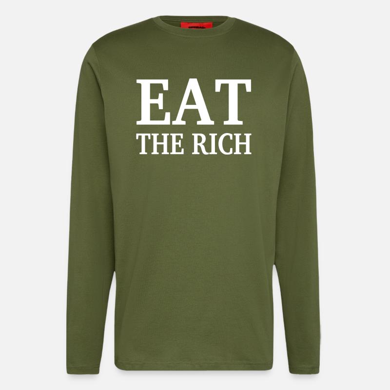 EAT THE RICH - Langarmshirt - made by SPREAD  - MOSS GREEN