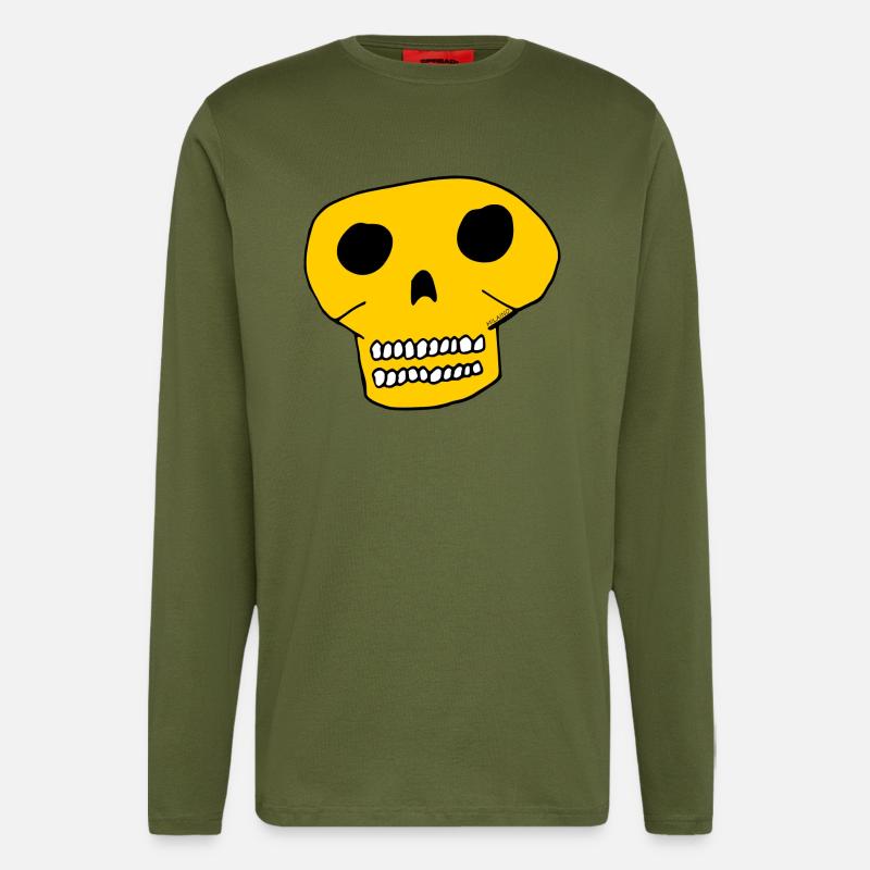 Totenkopf - Schädel - Langarmshirt - made by SPREAD - MOSS GREEN